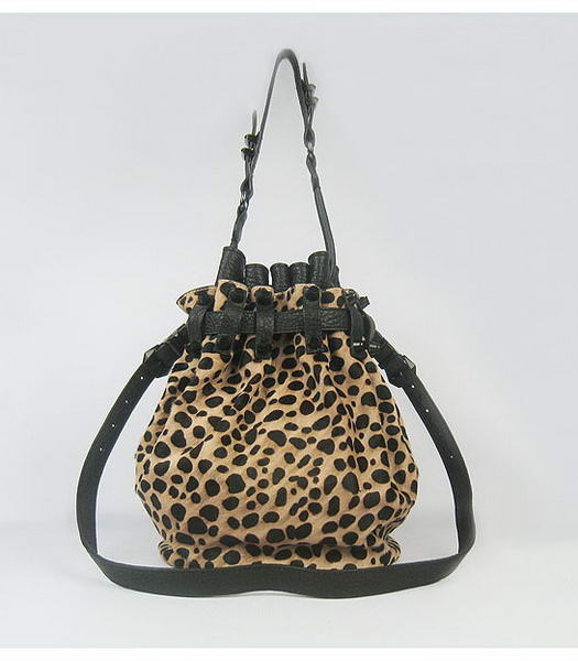 Alexander Wang Diego Studded Bag Black Leopard Print